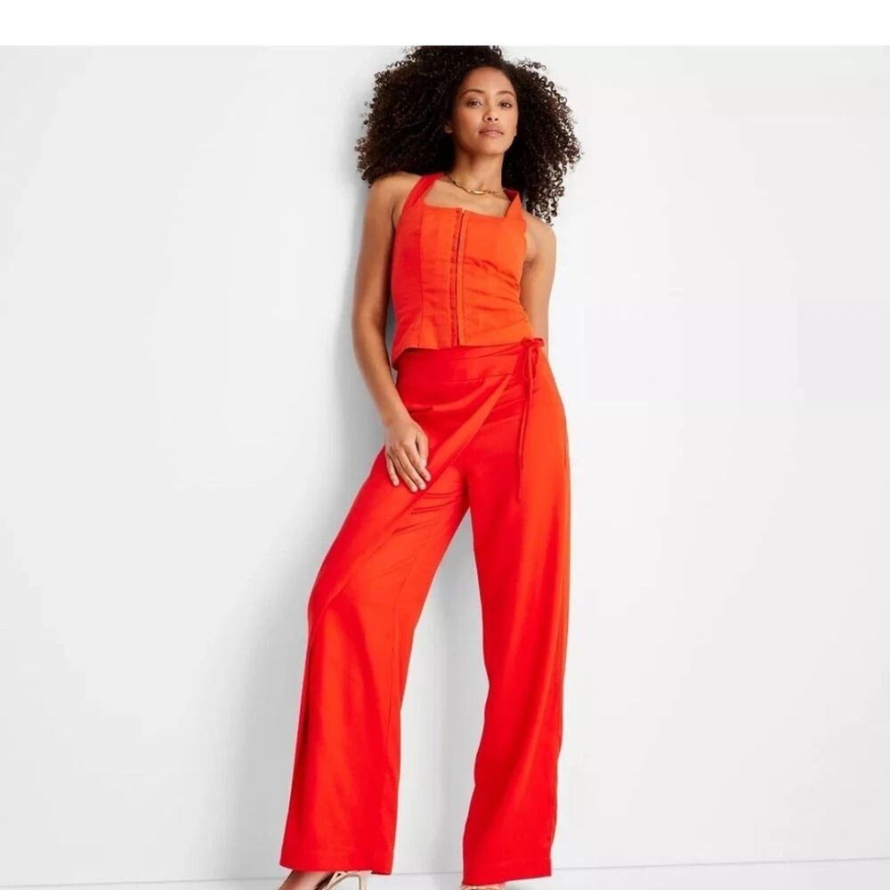 Women's Mid-Rise Sarong Wide Leg Pants - Future Collective with Jenee Naylor XXS